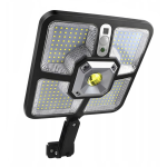 Lampa solara de perete cu senzor de miscare 220 LED COB 4 moduri iluminare