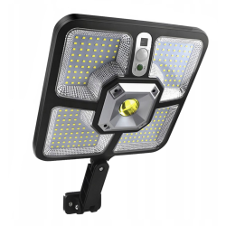 Lampa solara de perete cu senzor de miscare 220 LED COB 4 moduri iluminare