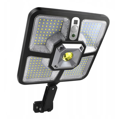Lampa solara de perete cu senzor de miscare 220 LED COB 4 moduri iluminare
