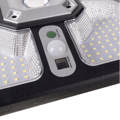 Lampa solara de perete cu senzor de miscare 220 LED COB 4 moduri iluminare