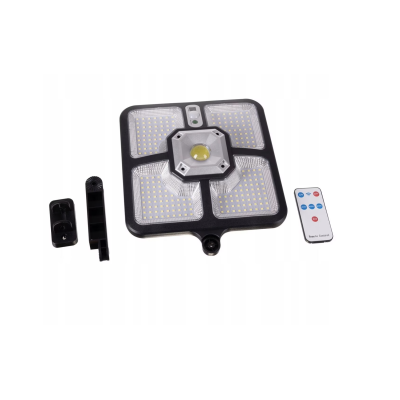 Lampa solara de perete cu senzor de miscare 220 LED COB 4 moduri iluminare
