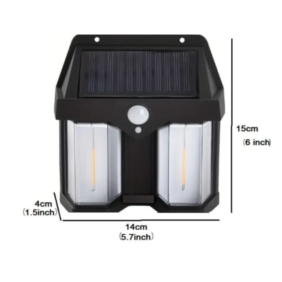 Lampa solara de perete dubla CB 228 AX cu senzor de miscare