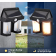 Lampa solara de perete dubla CB 228 AX cu senzor de miscare