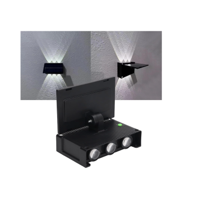 Lampa Solara de Perete Dubla cu Panou Solar 6 LED