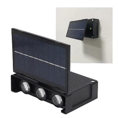 Lampa Solara de perete dubla cu panou solar 6 LED montaj pe perete iluminare sus/jos