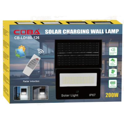 Lampa solara de perete IP67 cu 126 LED pentru exterior CB LD180 126