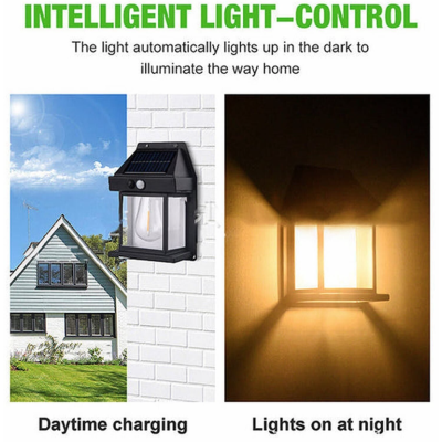 Lampa solara de perete LED cu senzor de miscare fara fir 3W Coba