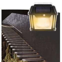 Lampa Solara de Perete Q D1522 Cu 2 becuri LED pentru exterior cu senzor de miscare si lumina