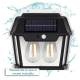 Lampa Solara de Perete Q D1522 Cu 2 becuri LED pentru exterior cu senzor de miscare si lumina