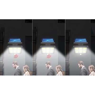 Lampa solara LED 120COB F120 senzor de miscare 40W cu 6 casete