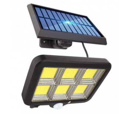 Lampa solara LED 120COB F120 senzor de miscare 40W cu 6 casete