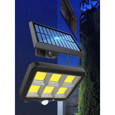 Lampa solara LED 120COB F120 senzor de miscare 40W cu 6 casete