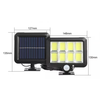 Lampa solara LED 120COB F120 senzor de miscare cu 8 casete