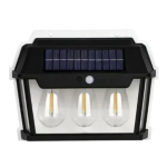 Lampa solara LED de perete cu 3 becuri Senzor de miscare Andowl Q D1640