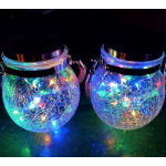 Lampa Solara LED tip borcan Q TL60 lumina colorata si maner