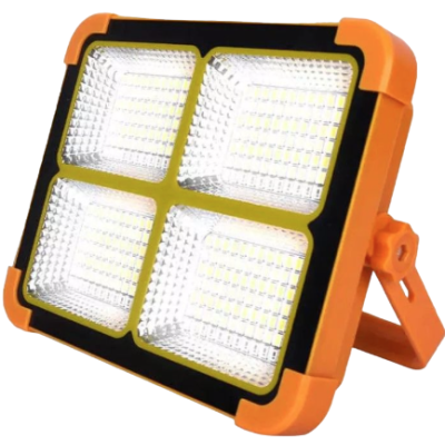 Lampa solara portabila de lucru LED 200W cu USB IP65 Galben