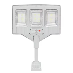 Lampa solara stradala cu telecomanda JG 703 cu 3 casete 108 LED 6000K senzor de miscare 100W