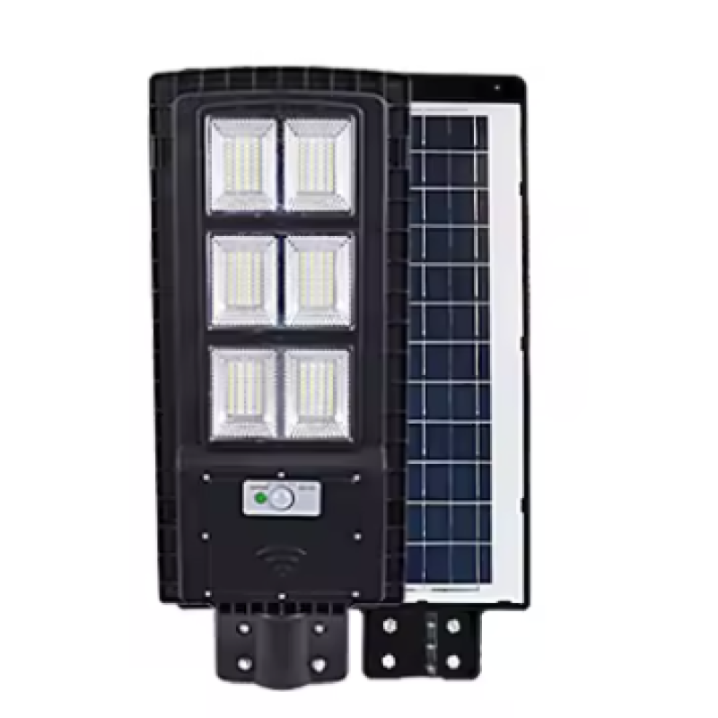 Lampa solara stradala JORTAN LED 300W cu panou fotovoltaic cu 6 casete