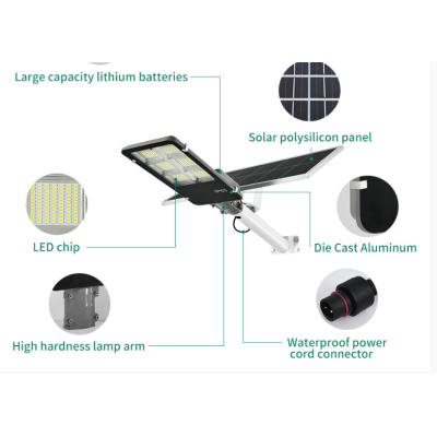 Lampa solara stradala LED 400W cu 6 casete