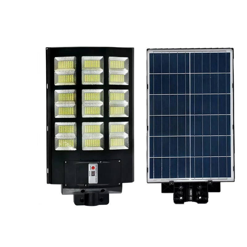 Lampa Solara Stradala TRIPLA cu Panou Solar Incorporat 9 CASETE