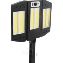 Lampa Solara Tripla 6 Led Cob Cu Senzor De Miscare Telecomanda 