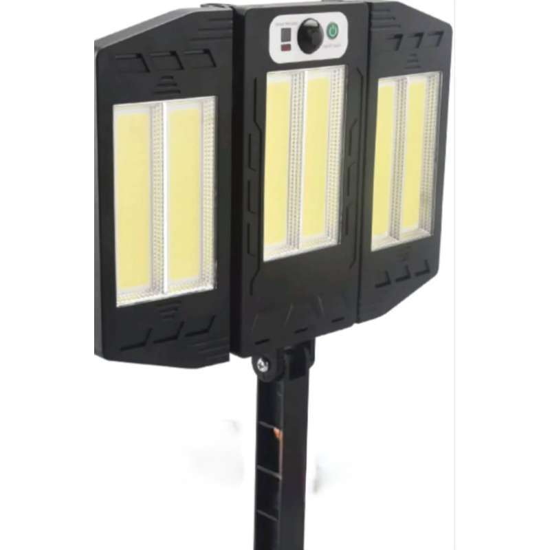 Lampa Solara Tripla 6 Led Cob Cu Senzor De Miscare Telecomanda