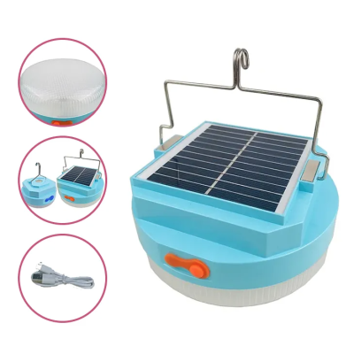 Lampa solara UFO rotunda de exterior cu carlig