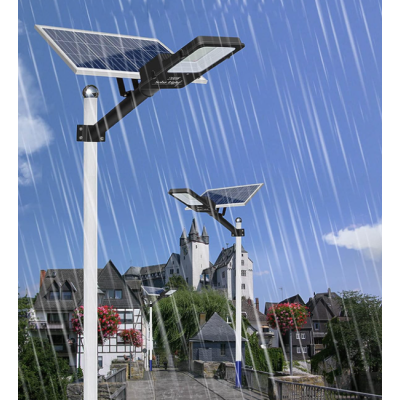 Lampa stradala 300W 6 CASETE Cu Panou Solar si Telecomanda