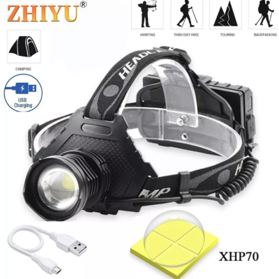Lanternă LED de cap cu Zoom, P70