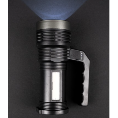 Lanterna cu LED Q LED556 cu 1000 lumeni acumulator integrat lumina laterala COB negru