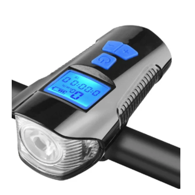 Lanterna de Bicicleta FY317 cu Claxon si Kilometraj DIGITAL