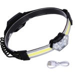Lanterna de cap 1 COB plus 9 LED, Waterproof, 600lumeni