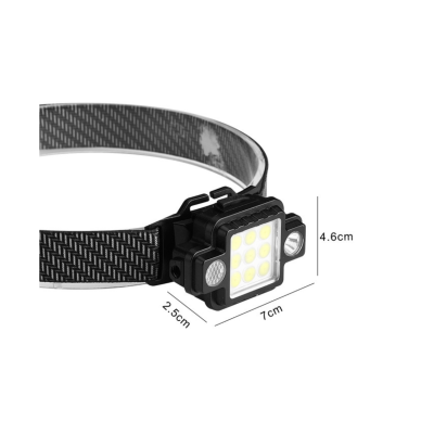 Lanterna de cap 9 LED COB/XPG KL533 5W 1000lm  USB magnet