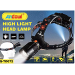 Lanterna de cap Andowl Q TD072 puternica cu LED neagra reincarcabila