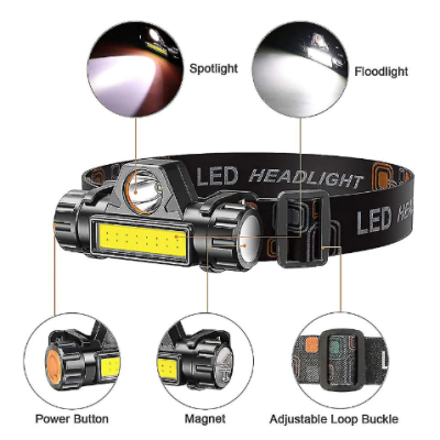 Lanterna de cap AS 51740 cu LED COB