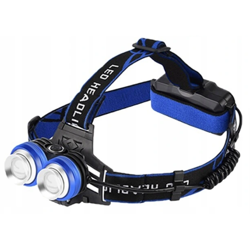 Lanterna de cap cu 2 Led-uri si 4 moduri de iluminare