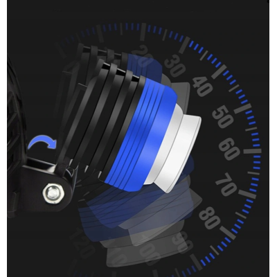 Lanterna de cap cu 2 Led-uri si 4 moduri de iluminare