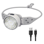 Lanterna de cap cu banda din Silicon Ajustabila cu Lumina Alba si Rosie