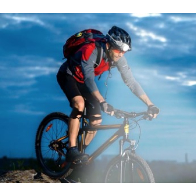 Lanterna de cap cu banda din Silicon Ajustabila cu Lumina Alba si Rosie