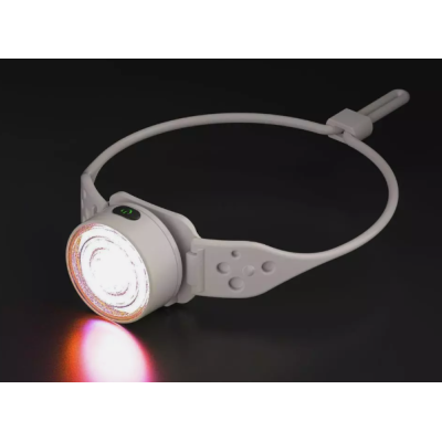 Lanterna de Cap G25 Frontala LED Alb si Color Banda Flexibila USB C