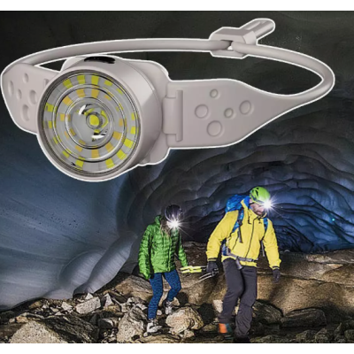 Lanterna de Cap G25 Frontala LED Alb si Color Banda Flexibila USB C