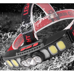 Lanterna de cap HX 811 cu 9 LED puternice si incarcare USB