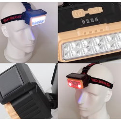 Lanterna de cap LY 806 cu panou solar si 10 leduri