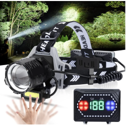 Lanterna de cap profesionala 30w cu led laser super luminoasa senzor de miscare BL V82 GT200