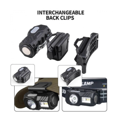 Lanterna de cap T131 cu senzor de miscare si clema pentru palarie USB XPE LED 400 lm