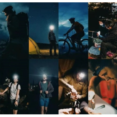 Lanterna de cap T26 cu 7 LED si 4 moduri iluminare USB