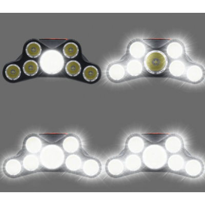 Lanterna de cap T26 cu 7 LED si 4 moduri iluminare USB