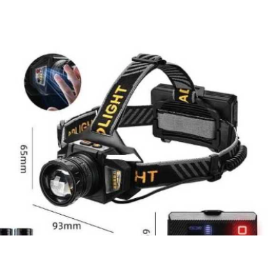 Lanterna de cap T503C cu 3 Acumulatori 18650 senzor miscare zoom lumina alba sau galbena Indicator Baterie