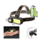 Lanterna de cap WH 1707 cu led XPE+COB ajustabila 90 de grade 2 moduri iluminare