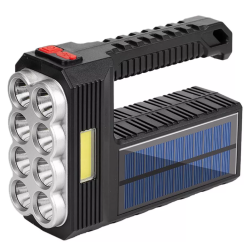 Lanterna de mana 8 LED+COB cu incarcare solara si USB Q SD623